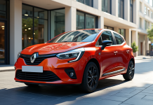 Renault Clio 3 Phase 2 en ville en journée