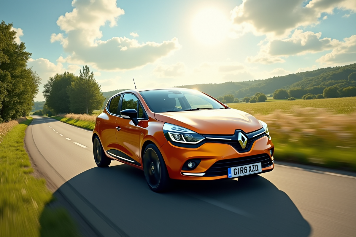 Renault Clio 3 en campagne en conduite dynamique